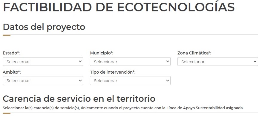 Factibillidad de ecotecnologías